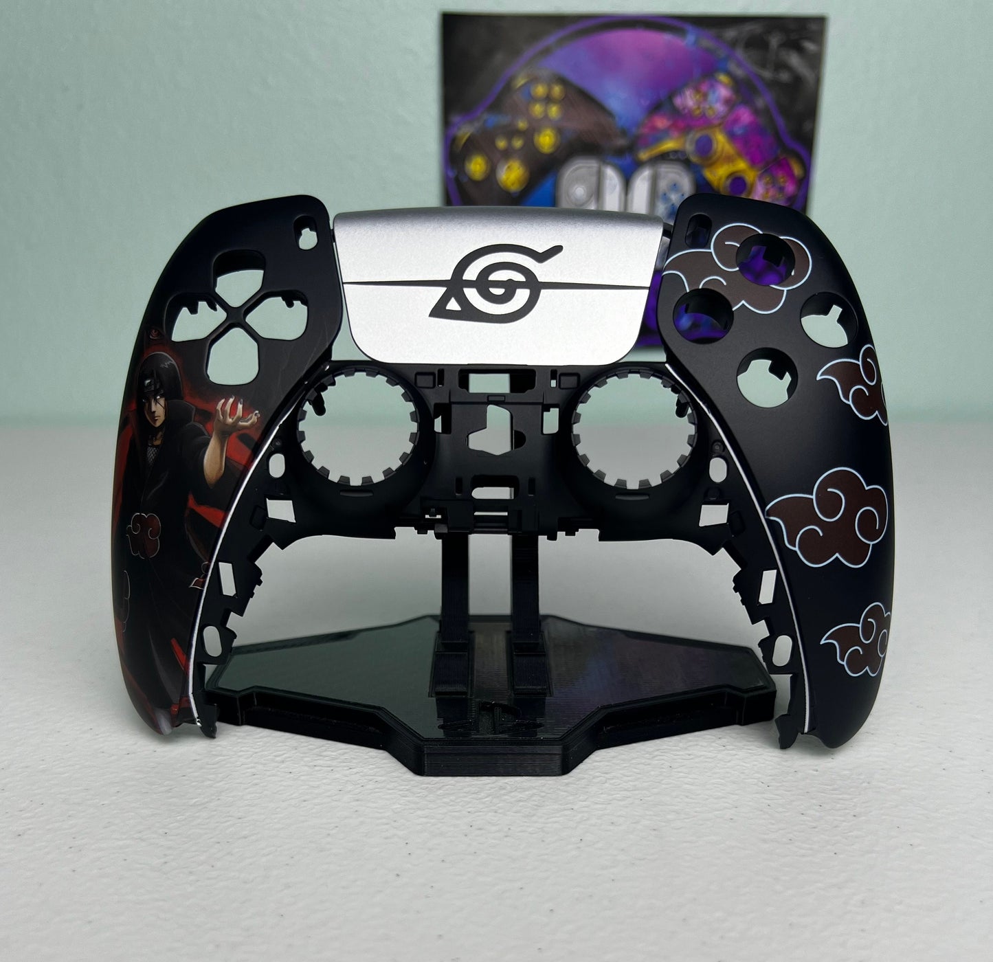 Anime Manga - Red Clouds - RGB LED - Custom Wireless Controller for PS5 Or PC