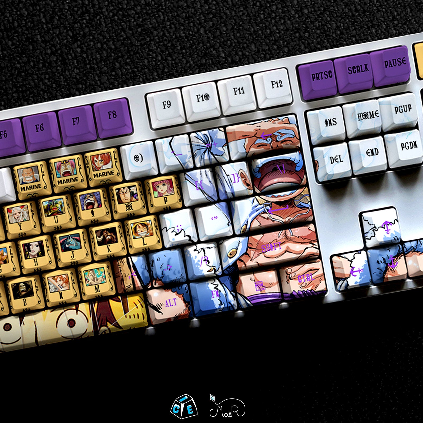 123 Keys Pirates' Wanted Posters Theme keycap, Hito Hito no Mi Model: Nika Keycaps, Wanted Poster Handmade Keycap Gift Decor For Gaming room
