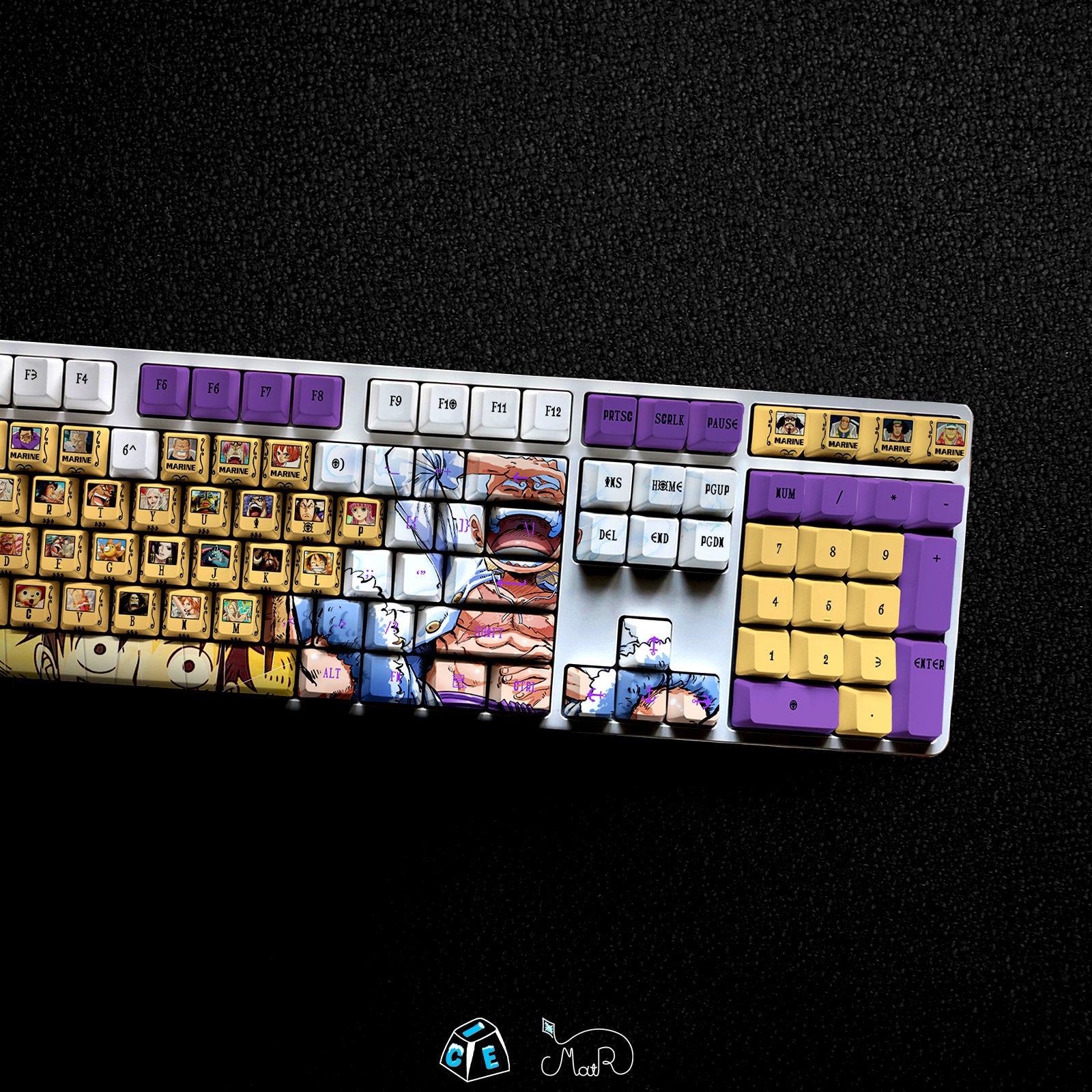 123 Keys Pirates' Wanted Posters Theme keycap, Hito Hito no Mi Model: Nika Keycaps, Wanted Poster Handmade Keycap Gift Decor For Gaming room