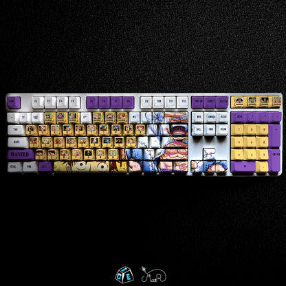 123 Keys Pirates' Wanted Posters Theme keycap, Hito Hito no Mi Model: Nika Keycaps, Wanted Poster Handmade Keycap Gift Decor For Gaming room