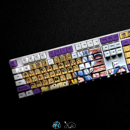 123 Keys Pirates' Wanted Posters Theme keycap, Hito Hito no Mi Model: Nika Keycaps, Wanted Poster Handmade Keycap Gift Decor For Gaming room