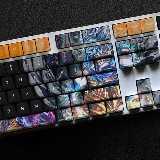 123 Keys Anime keycap Set, Custom PBT Dye Subbed Keycaps For Mechanical Keyboard, Custom Keycap Profile Cherry - OEM For The Keyboard