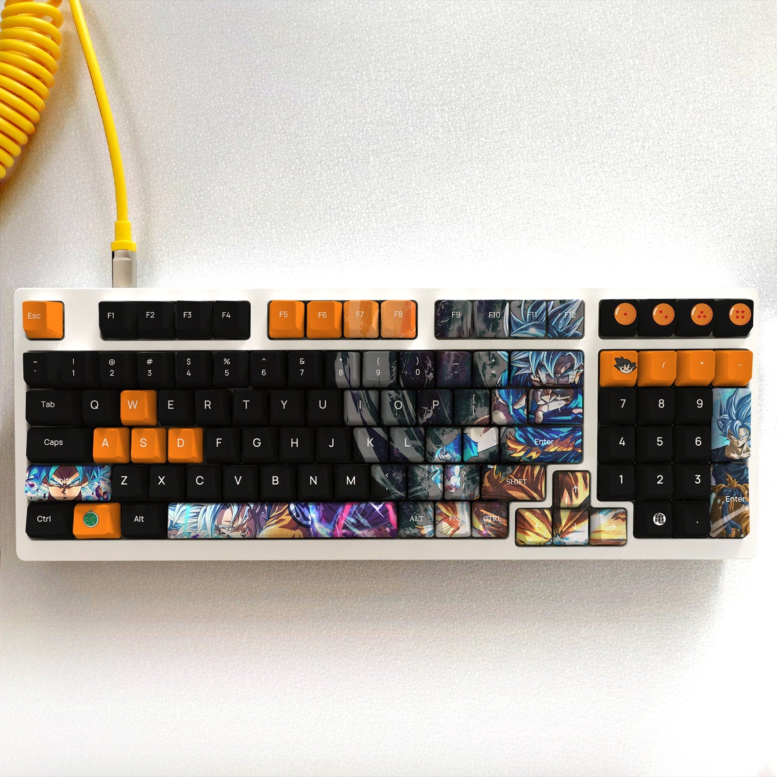 123 Keys Anime keycap Set, Custom PBT Dye Subbed Keycaps For Mechanical Keyboard, Custom Keycap Profile Cherry - OEM For The Keyboard